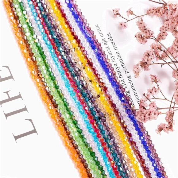 BRAND NEW 1800pcs 4mm Bicone Crystal Beads - Picture 4 of 8